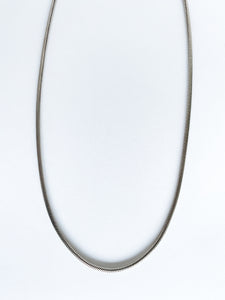 Long silver chain necklace