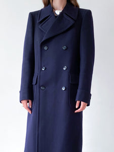 Pure wool tailored coat