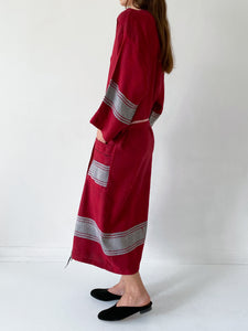Striped bathrobe
