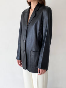 Black leather jacket