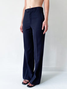 Wool flared suit trousers