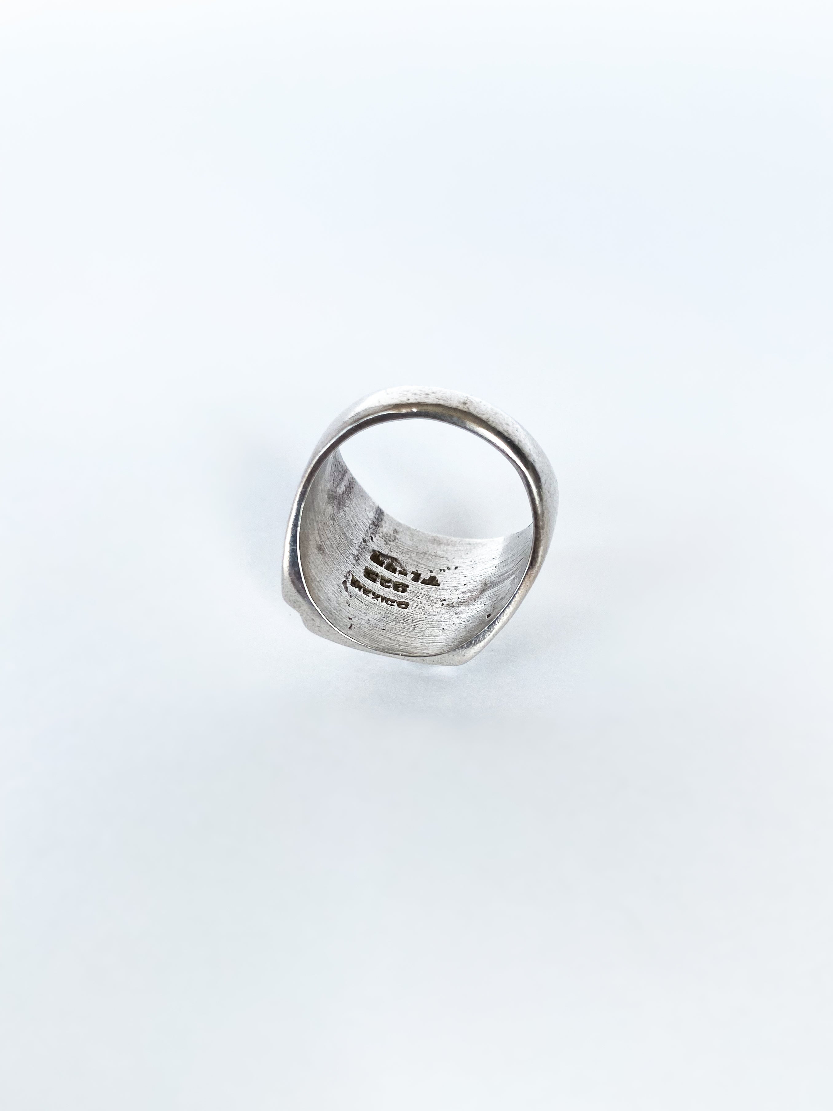 925 silver signet ring Mexico / 57