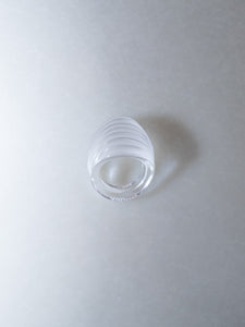 Vintage Lalique Crystal Ring / 49