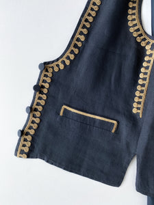 80's Emporio Armani embroidered vest