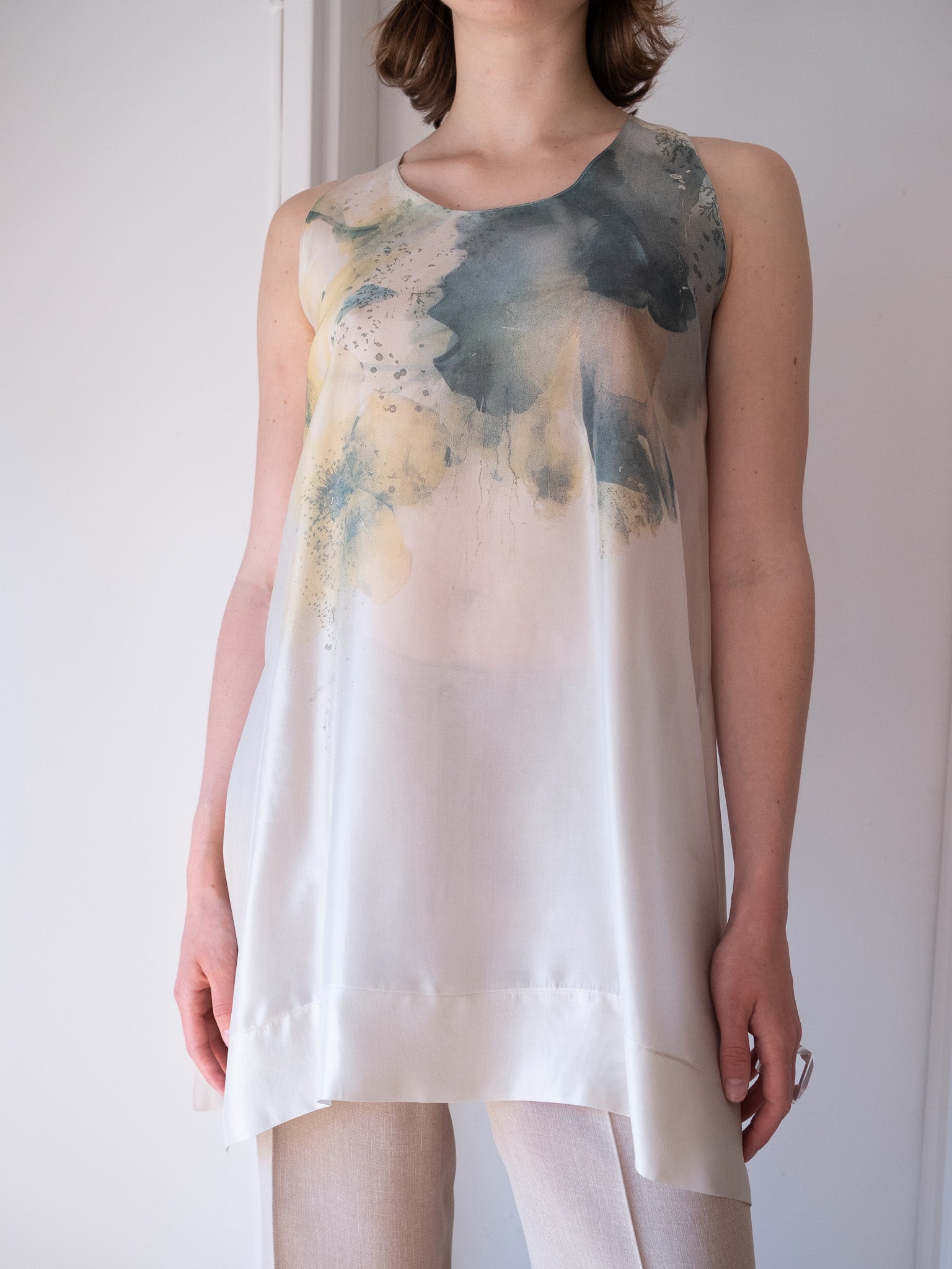 Floral transparent top