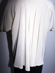 Silk shirt with bat sleeves