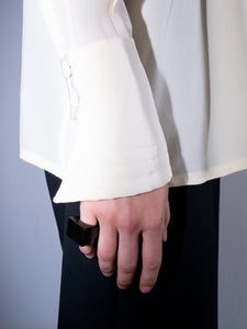Silk shirt with bat sleeves