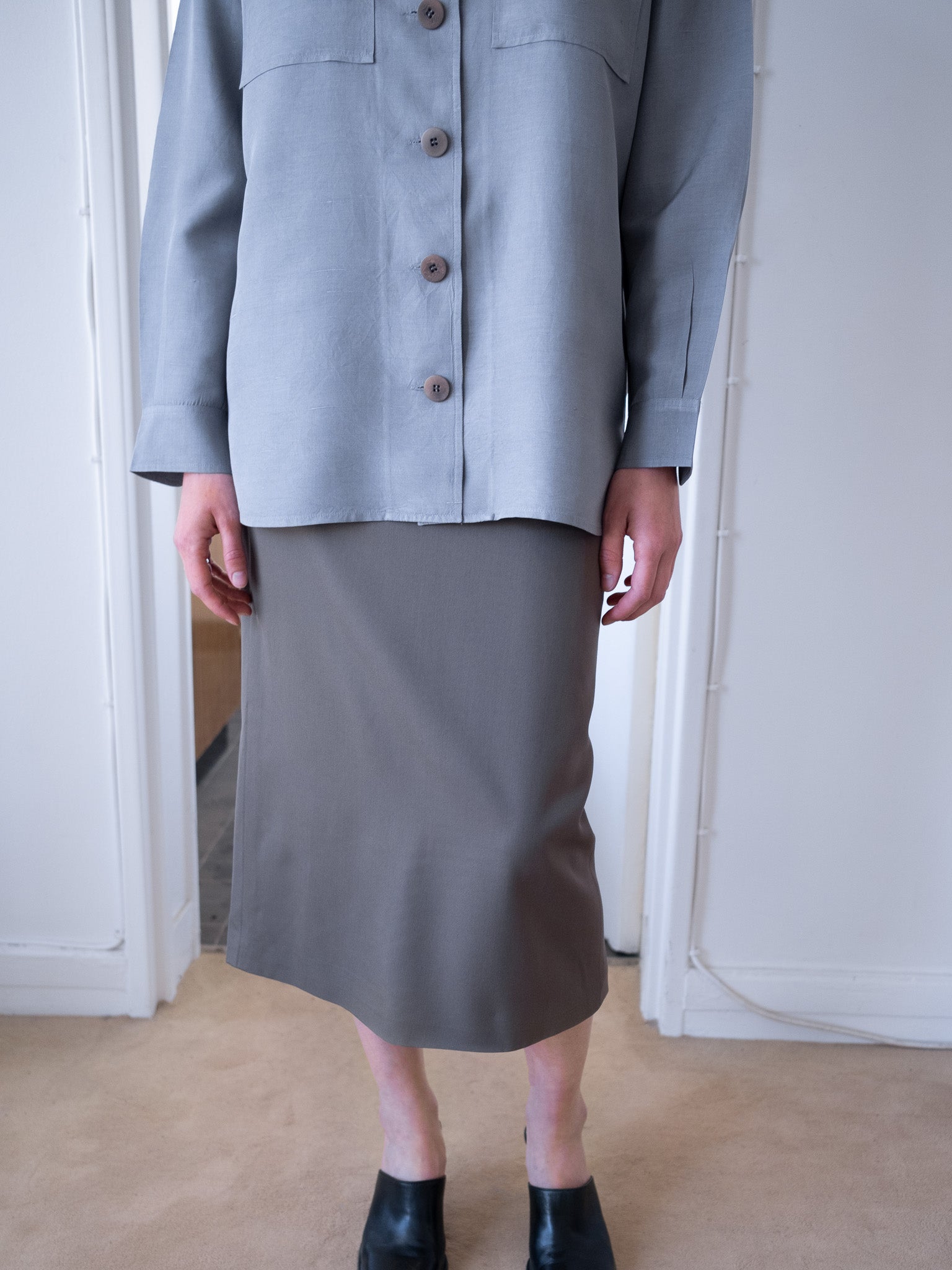 80's Claude Montana pencil skirt