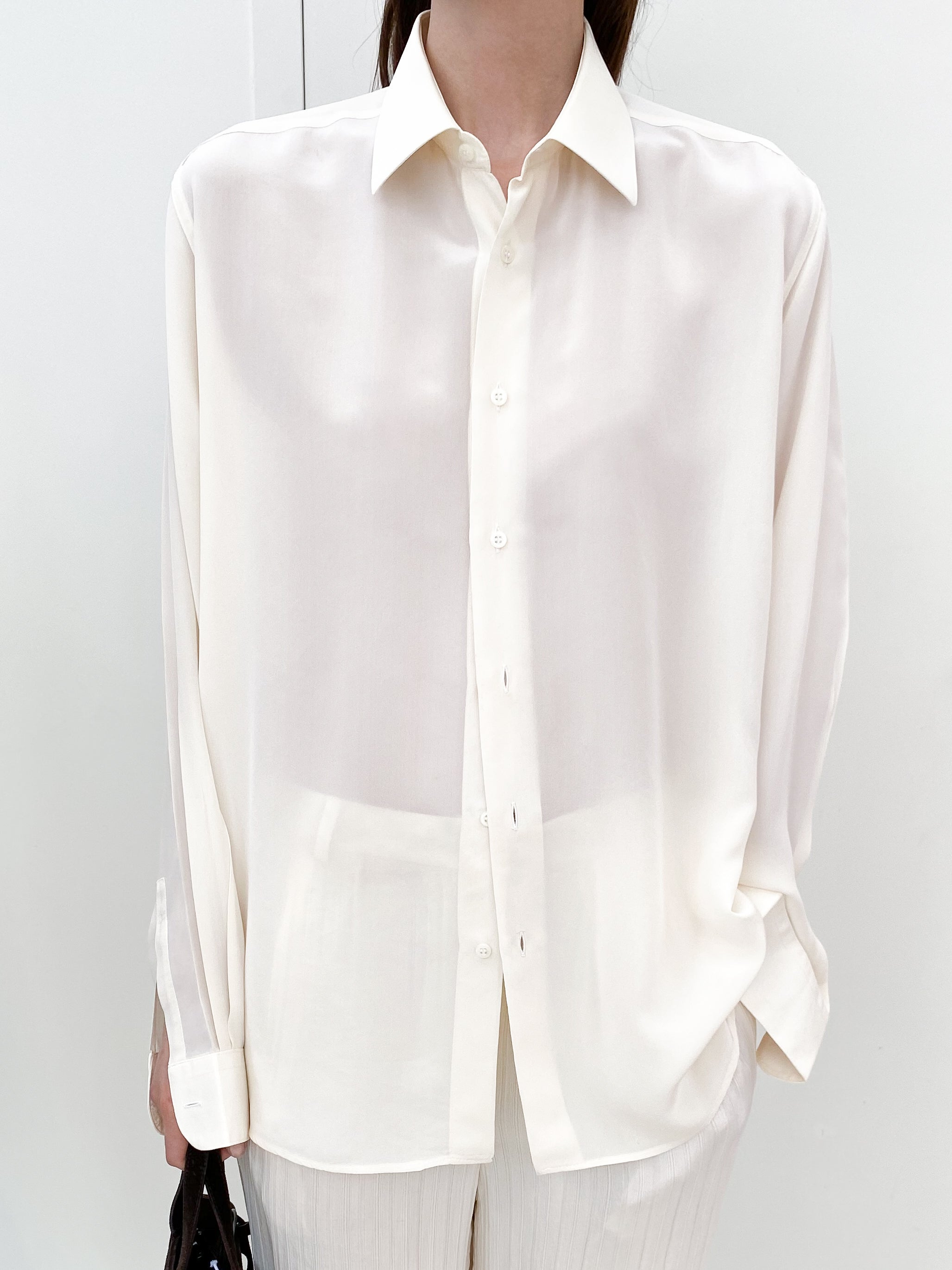 Transparent silk shirt