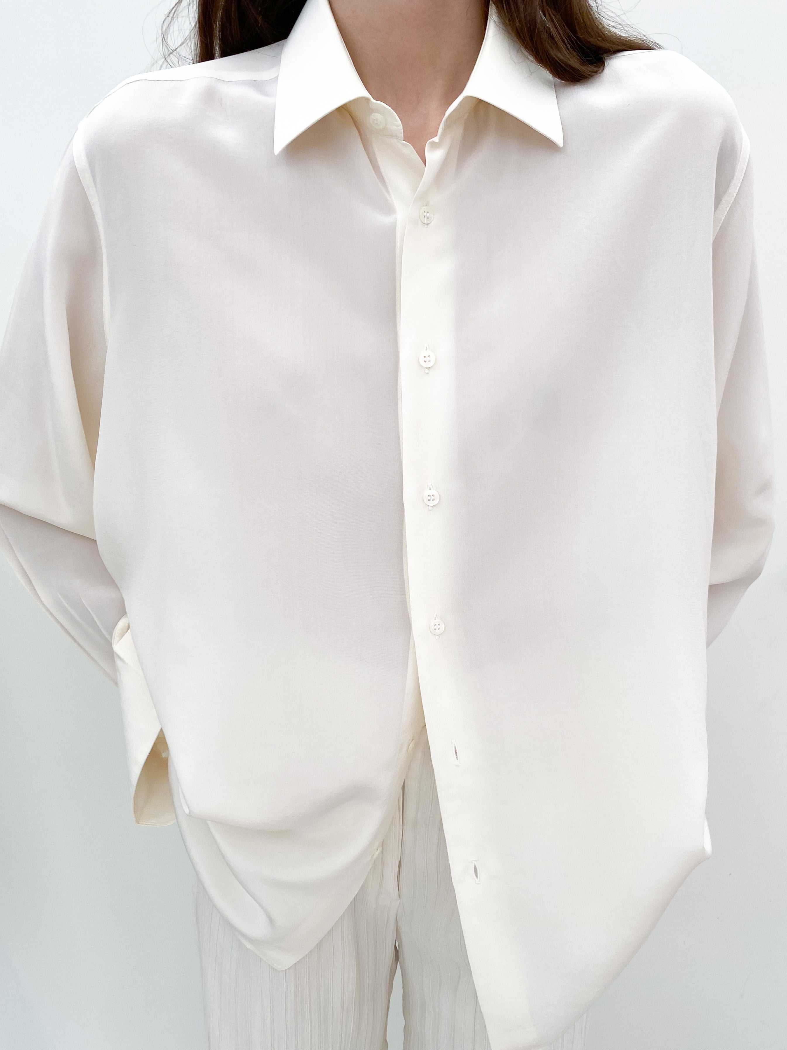 Transparent silk shirt