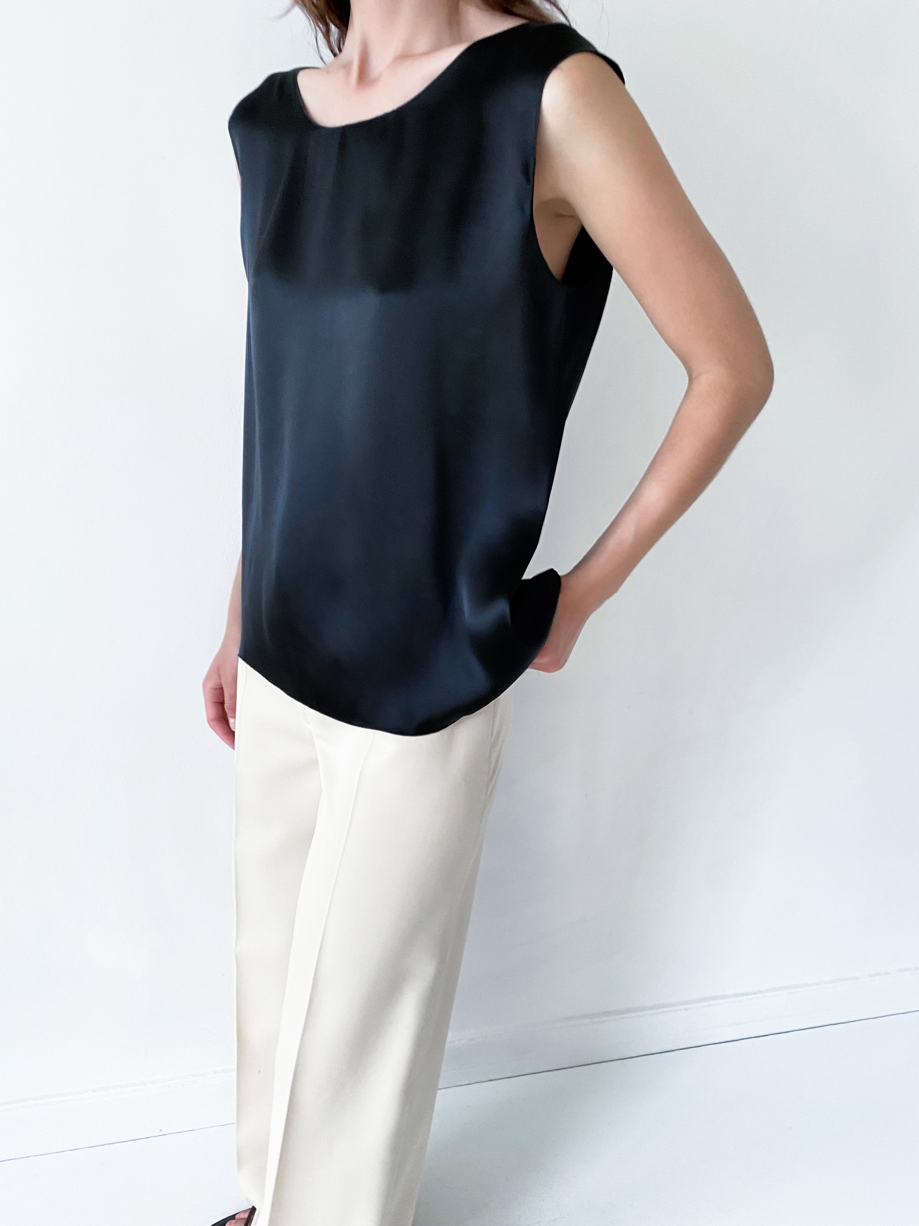 Silk tank top made in France