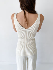 Cerruti 1881 cotton knit tank top