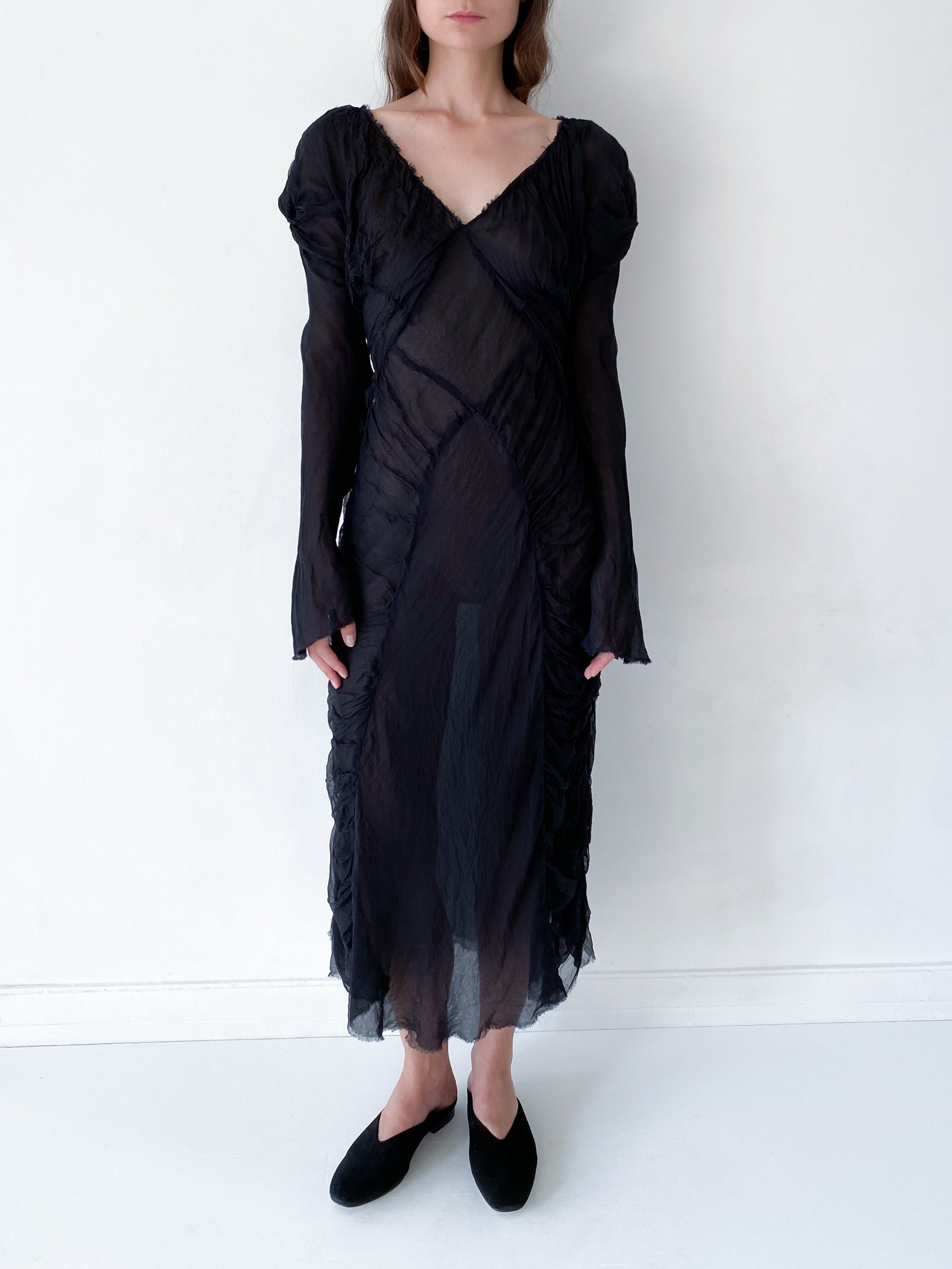 Alberta Ferretti long silk dress