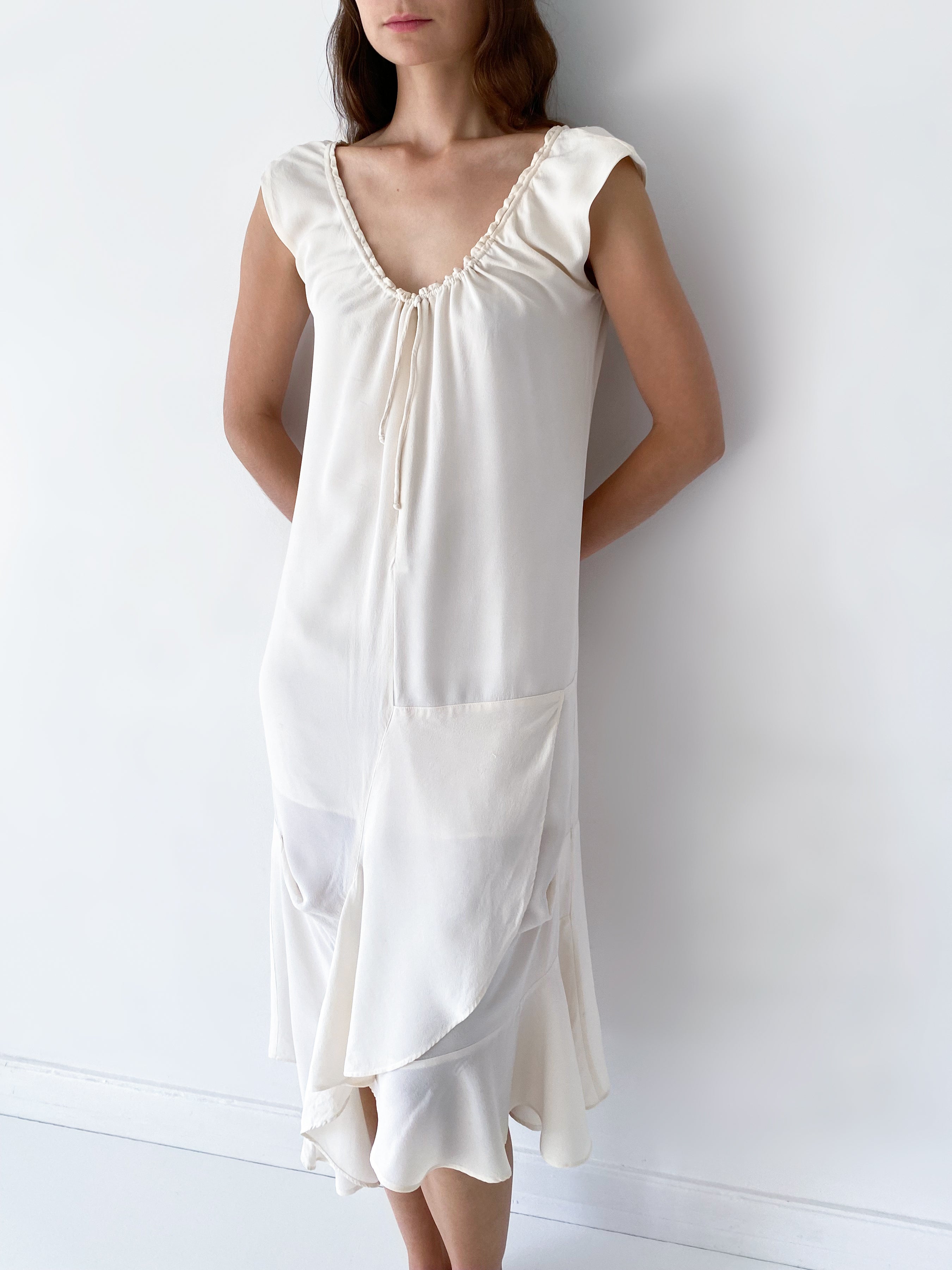La Perla asymmetric silk dress