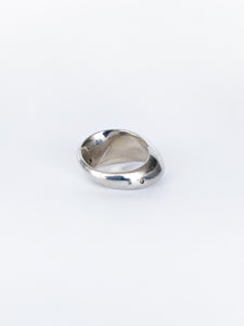 Asymmetric silver ring  / 52