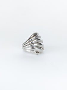 Shell ring Silver ring  / 55