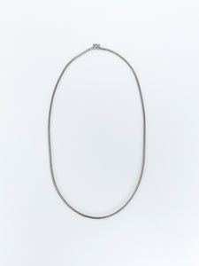 Long silver chain necklace