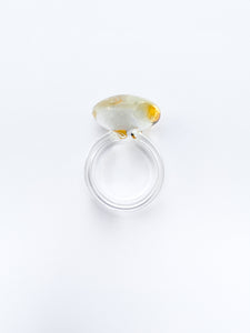 Glass sphere ring