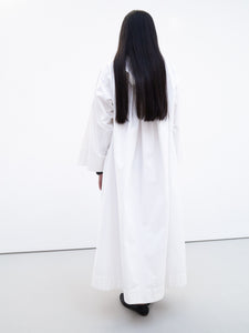 Antique hooded cotton dress