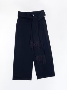 Yves Saint Laurent fringed belt trousers