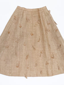 French handmade jute skirt