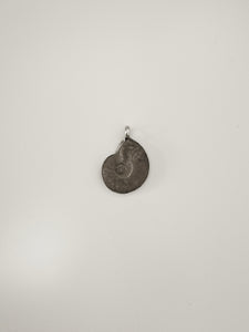 Ammonite pendant in silver