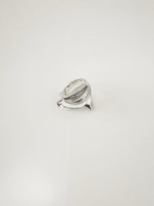 Sculptural silver ring