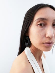 Horn clip earrings