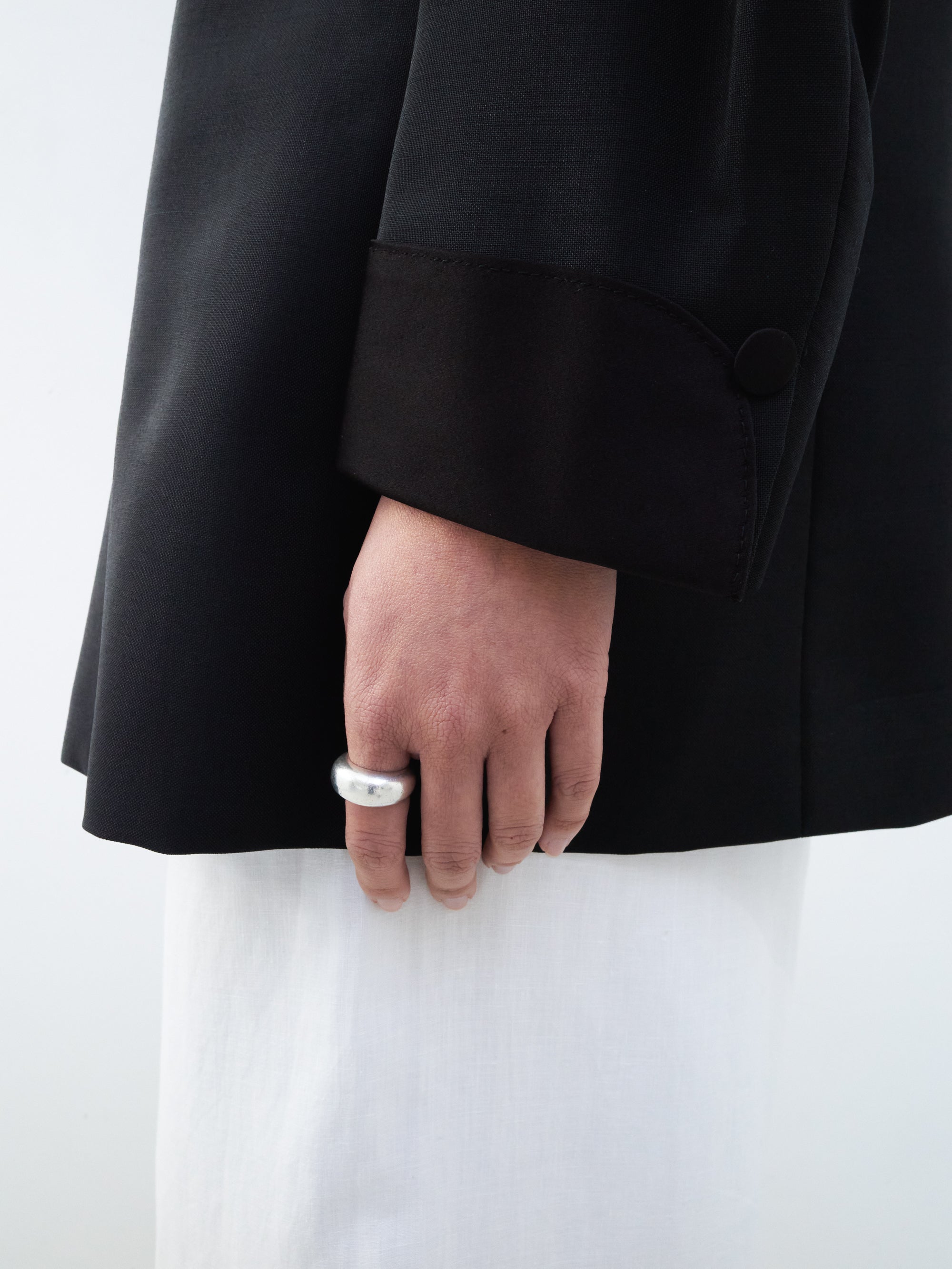 Donut silver ring
