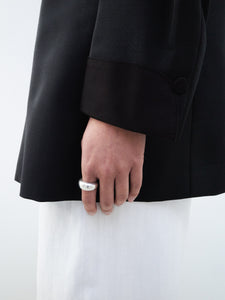 Donut silver ring