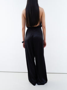 Backless silk top