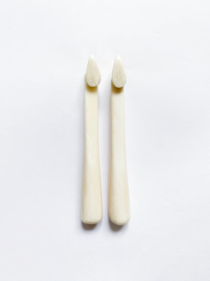 Bone pendant earrings