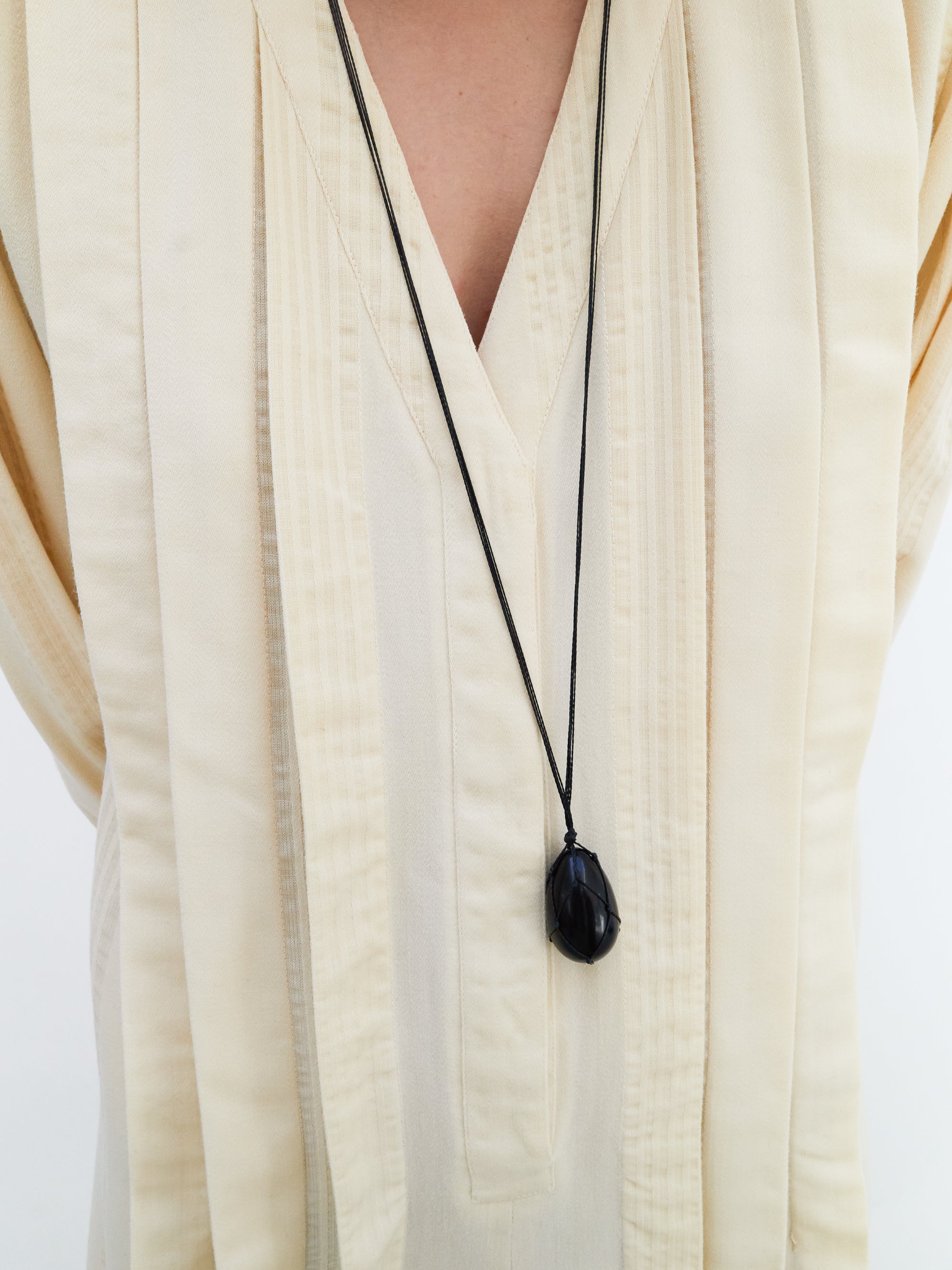 Obsidian pendant necklace