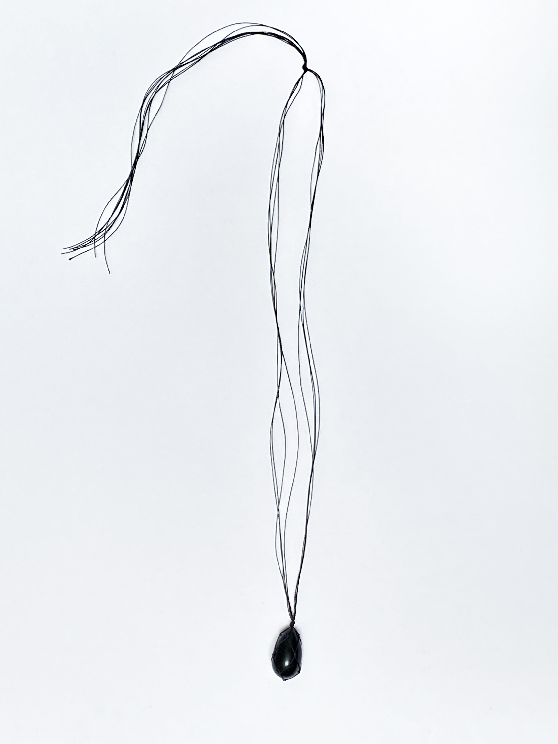 Obsidian pendant necklace