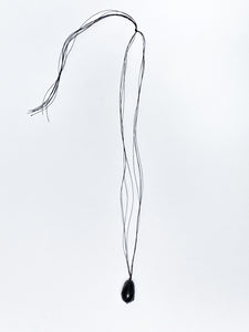 Obsidian pendant necklace