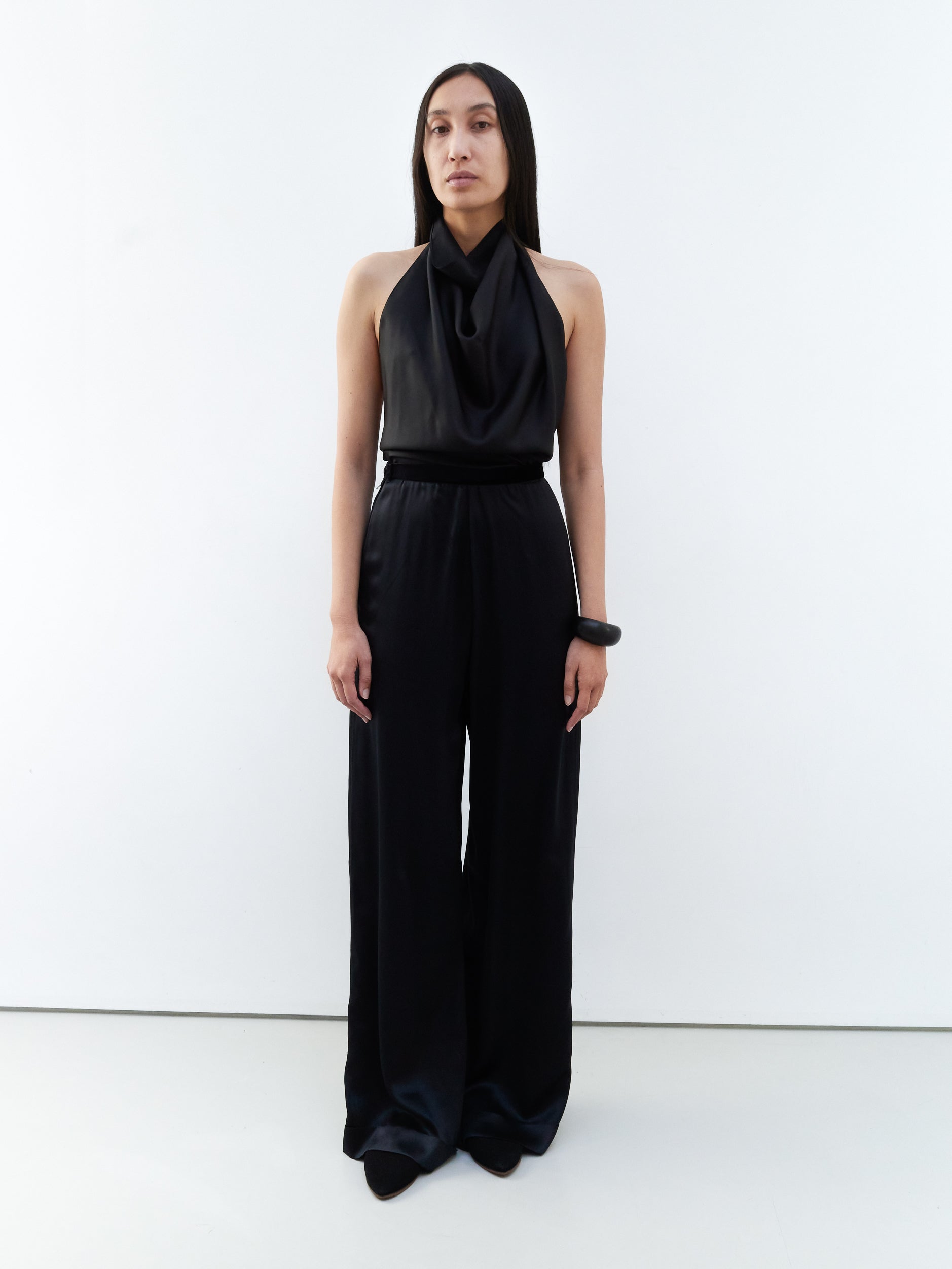 Silk large trousers