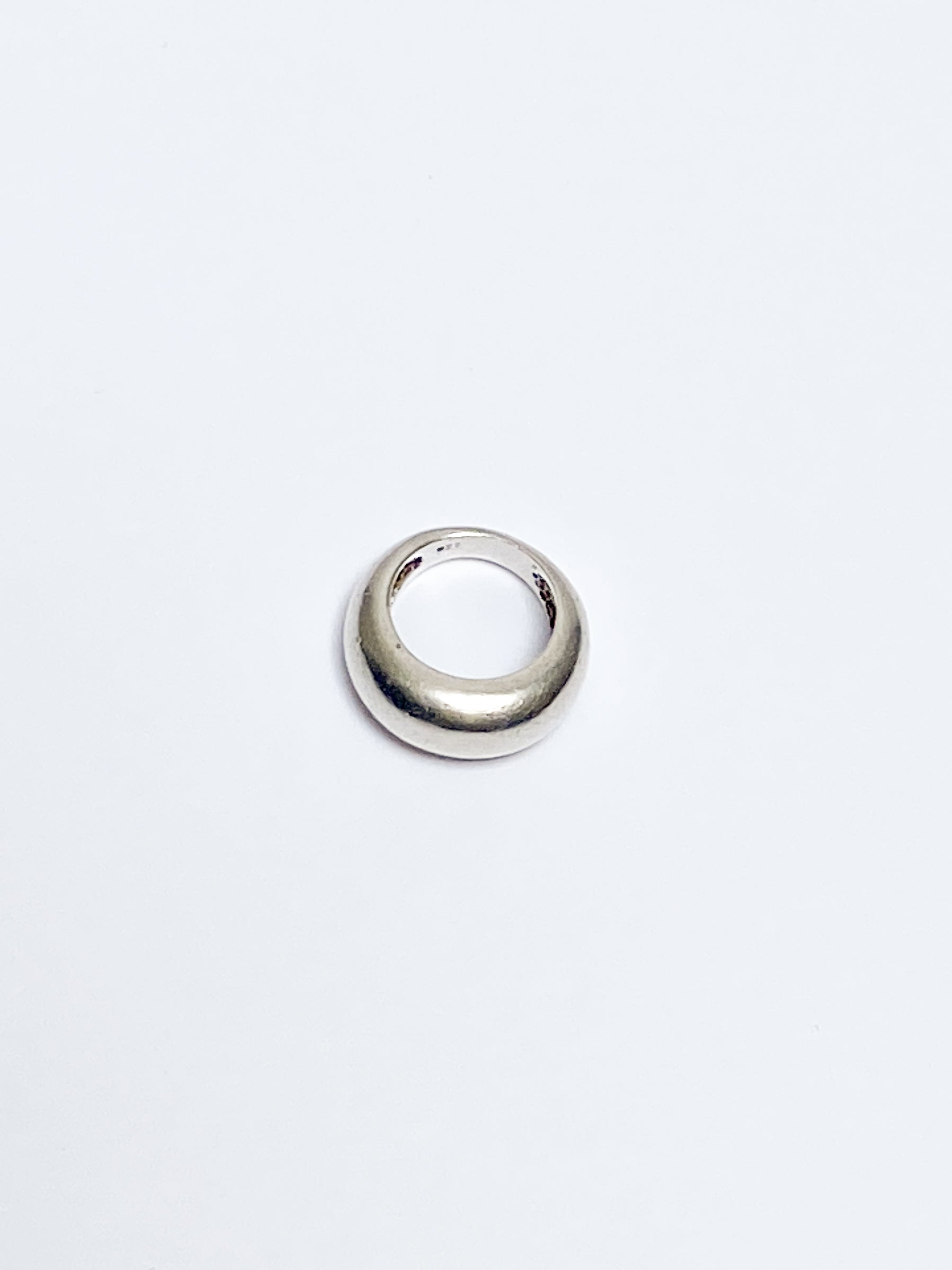 Donut silver ring