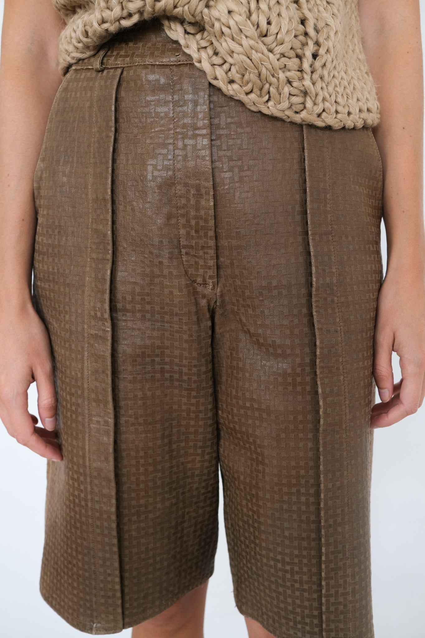 Giorgio Armani leather shorts