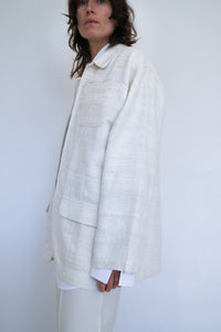 Cotton/silk ivory jacket