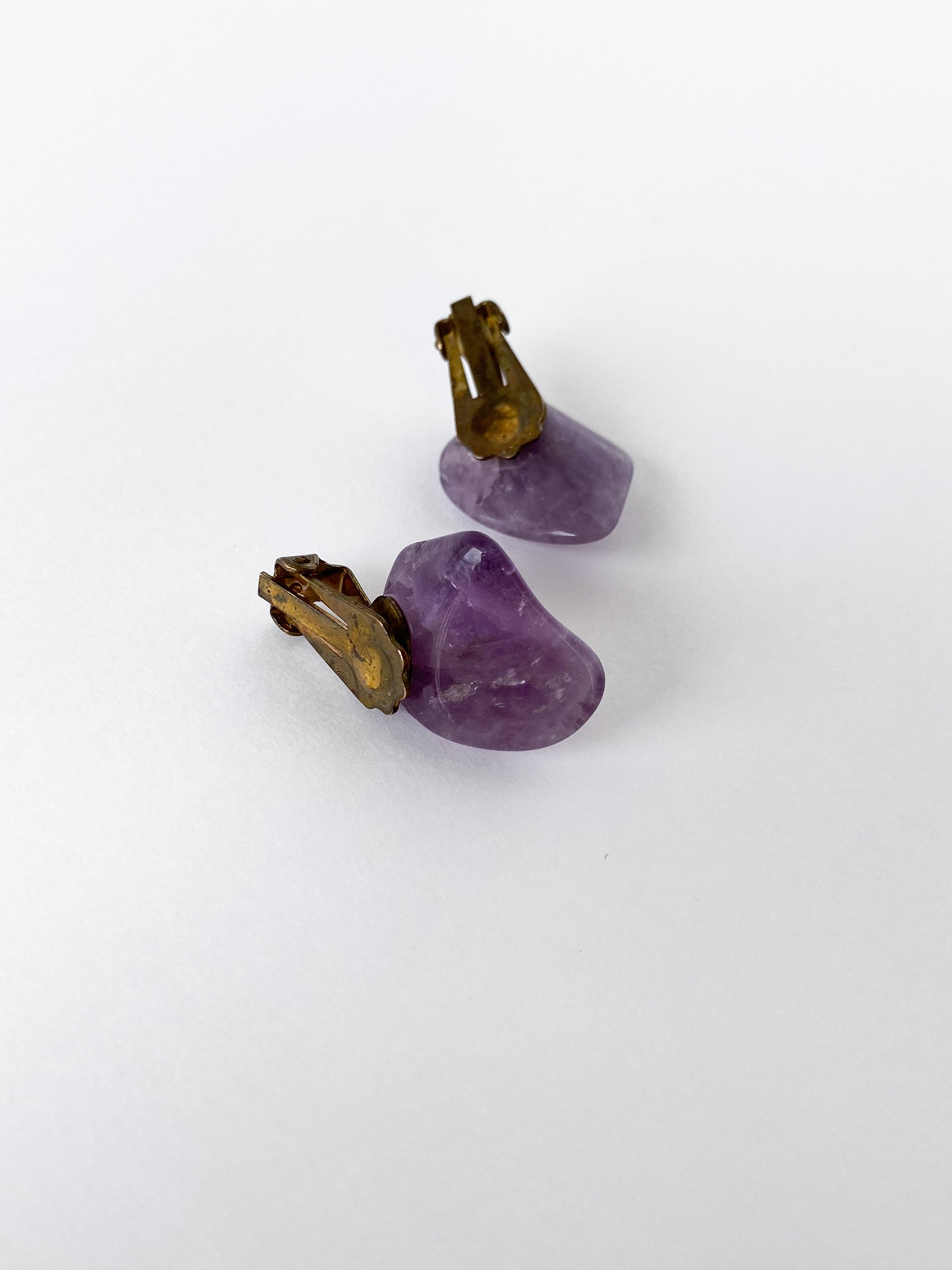 Purple stones earrings