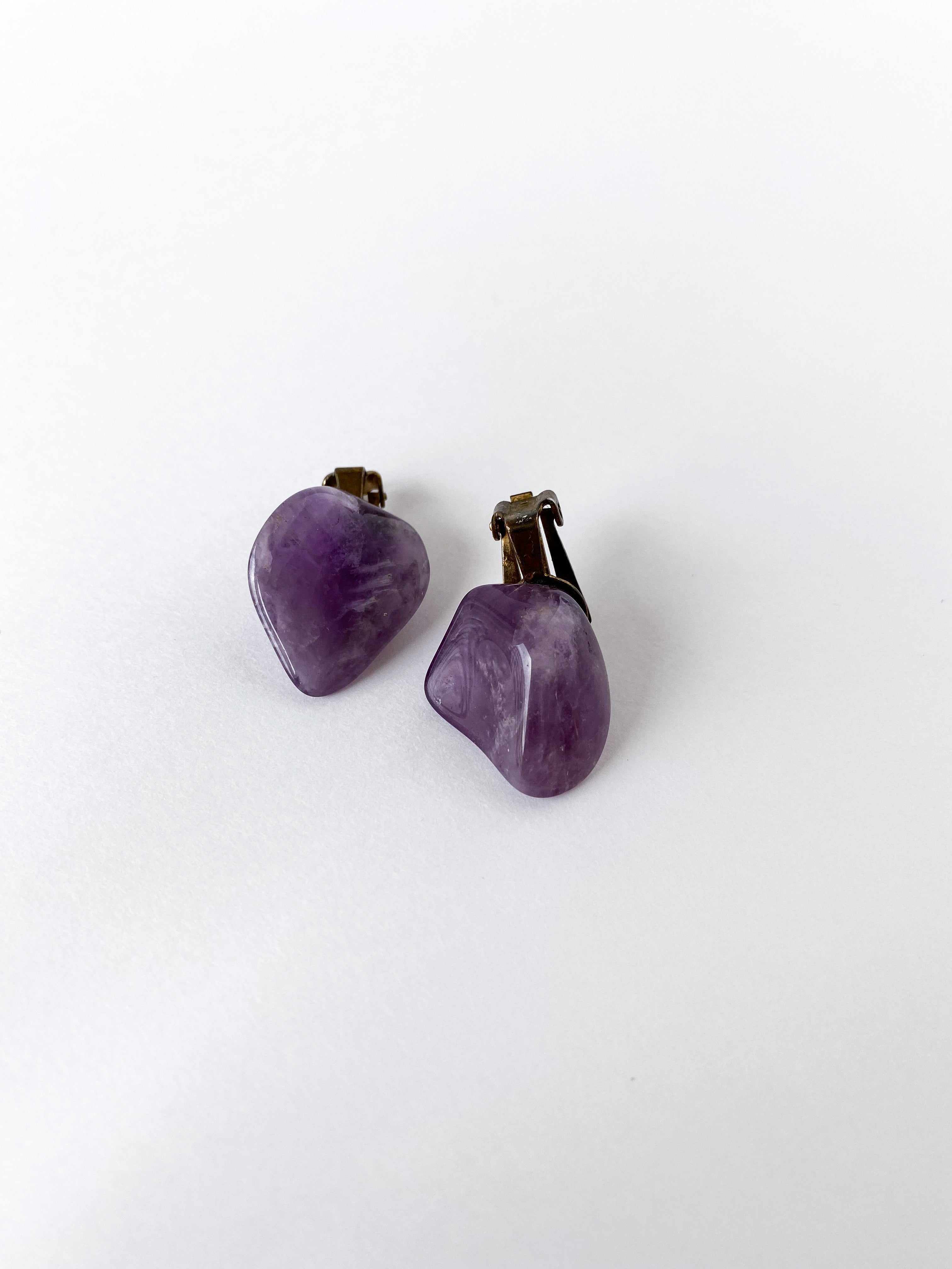 Purple stones earrings