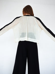 Issey Miyake fishnet sweater