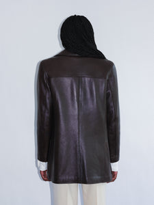 Vintage leather overcoat