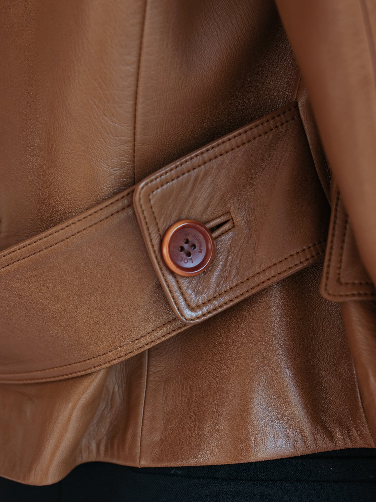 Loewe short leather jacket