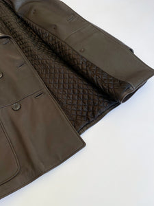 Vintage leather overcoat
